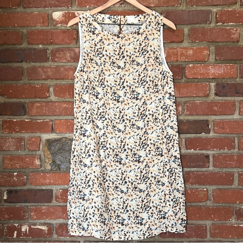 120% Lino women's linen sleeveless dress size 46 or large resortwear lightweight